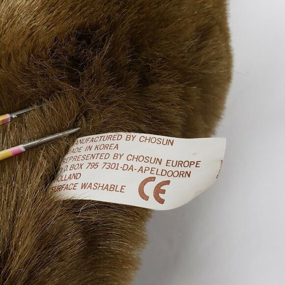 Chosun 14" Brown Tan Teddy Bear Plaid Bow Tie Ears Feet Vintage Korea Plush - Picture 4 of 5